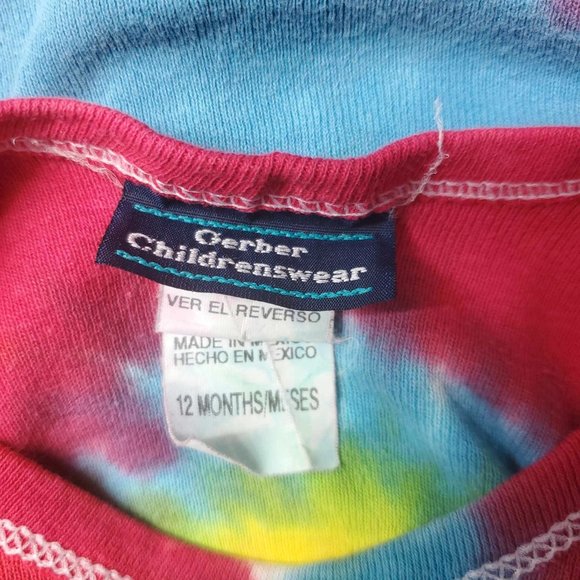Gerber Childrenswear Tie Dye Onesie |Size: 12 Months - Picture 3 of 3